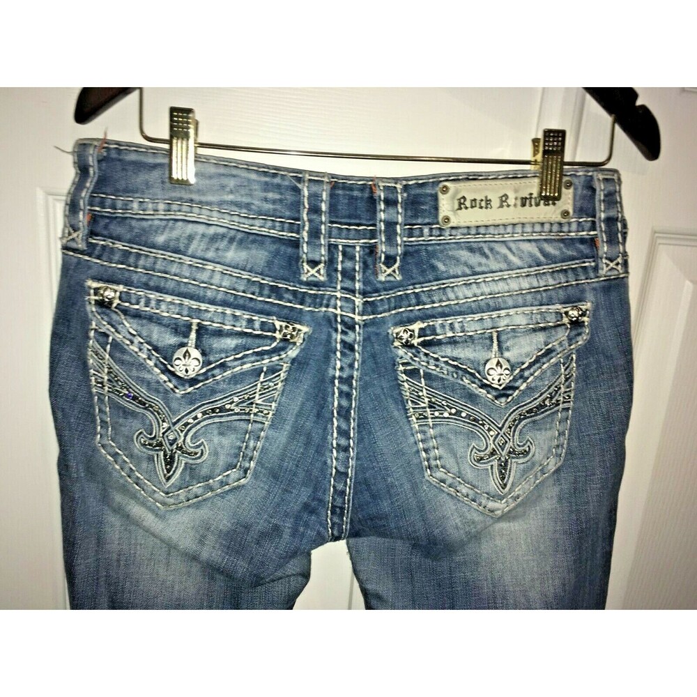Rock Revival Size 27 Jamie Easy Boot Jeans Cool Pocket Design 30 x 28